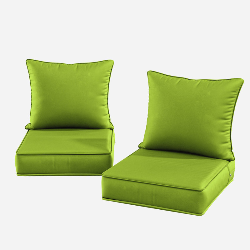 Coussin de siège / dossier d'extérieur, L 19 po x P 19 po, Vert gazon