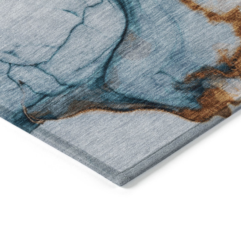 Tapis intérieur / extérieur lavable à la machine Cinead ACN1690 Sky, Rectangulaire 8 pi x 10 pi