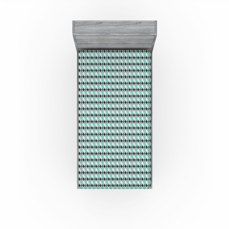 Multicolore Ambesonne, Drap-housse de taille simple