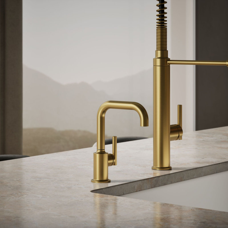 Purist Beverage Faucet, Vibrant Brushed Moderne Brass