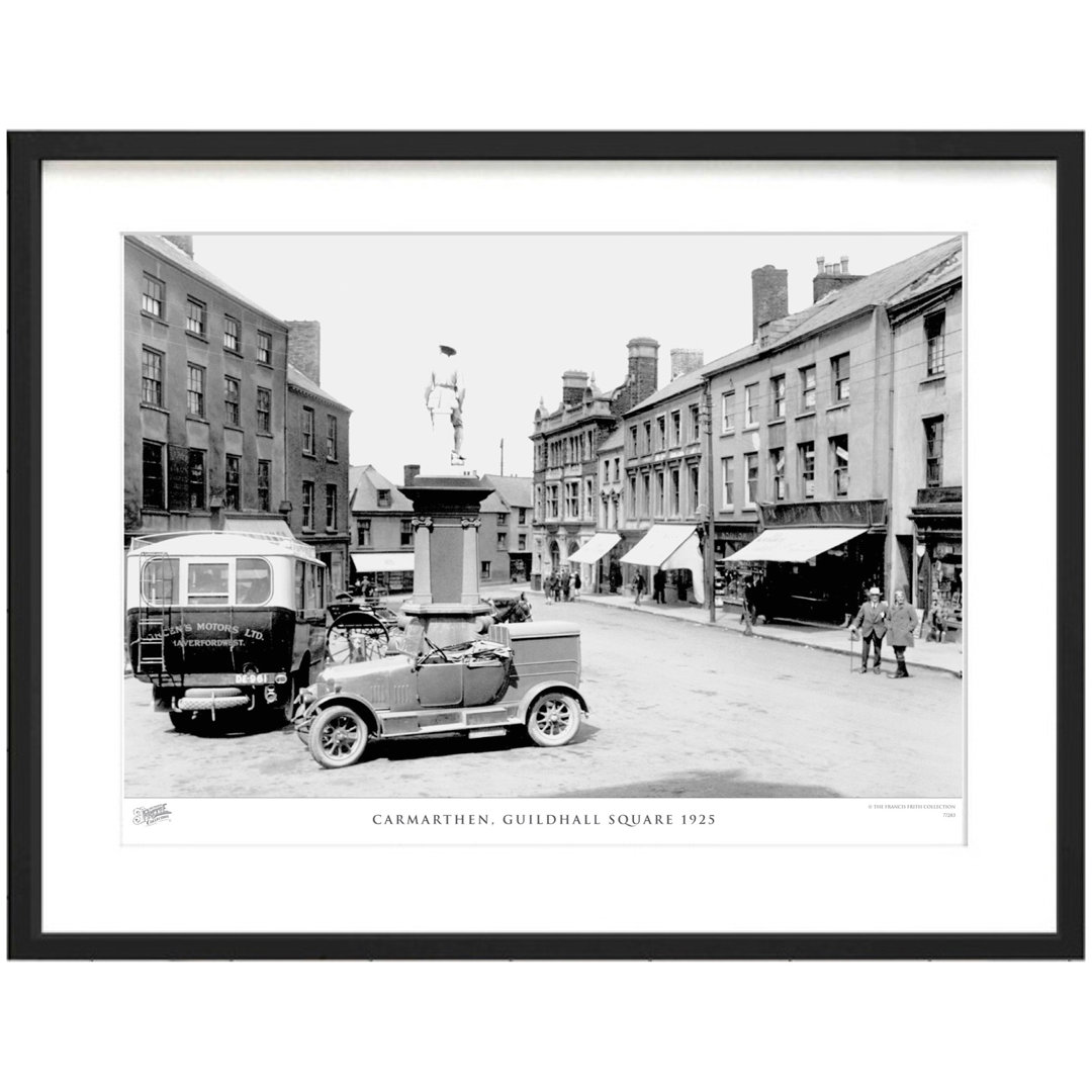 'Carmarthen, Guildhall Square 1925' by Francis Frith - Picture Frame Photograph Print on Paper