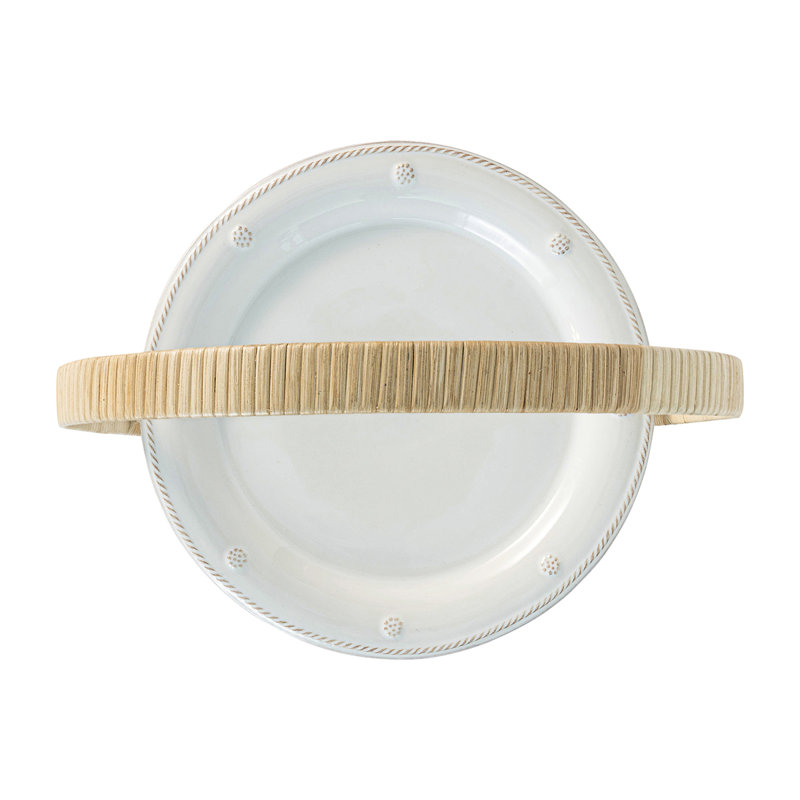 Provence Rattan Triple Tiered Server - Whitewash/Natural