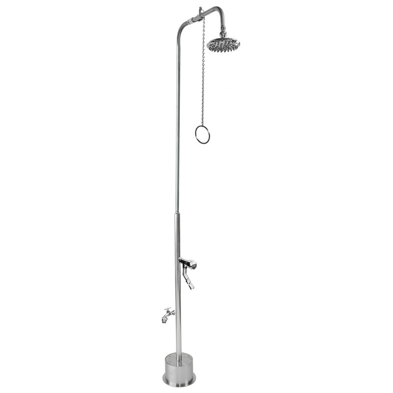 Pull Chain Freestanding Outdoor Shower
