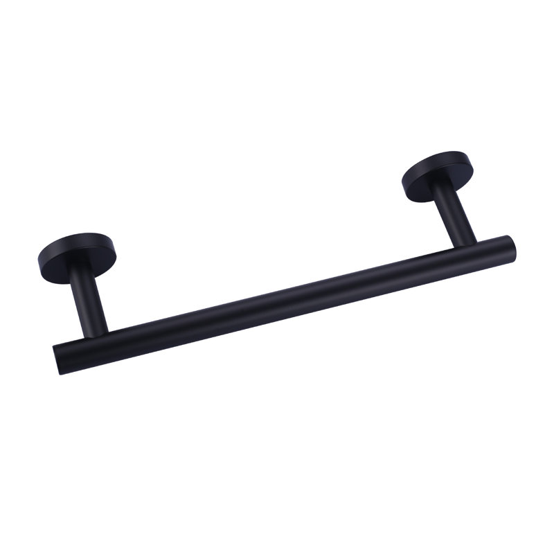 Barre à serviettes murale SUS304, Noir mat, H 2 po x l 12 po x P 3,1 po