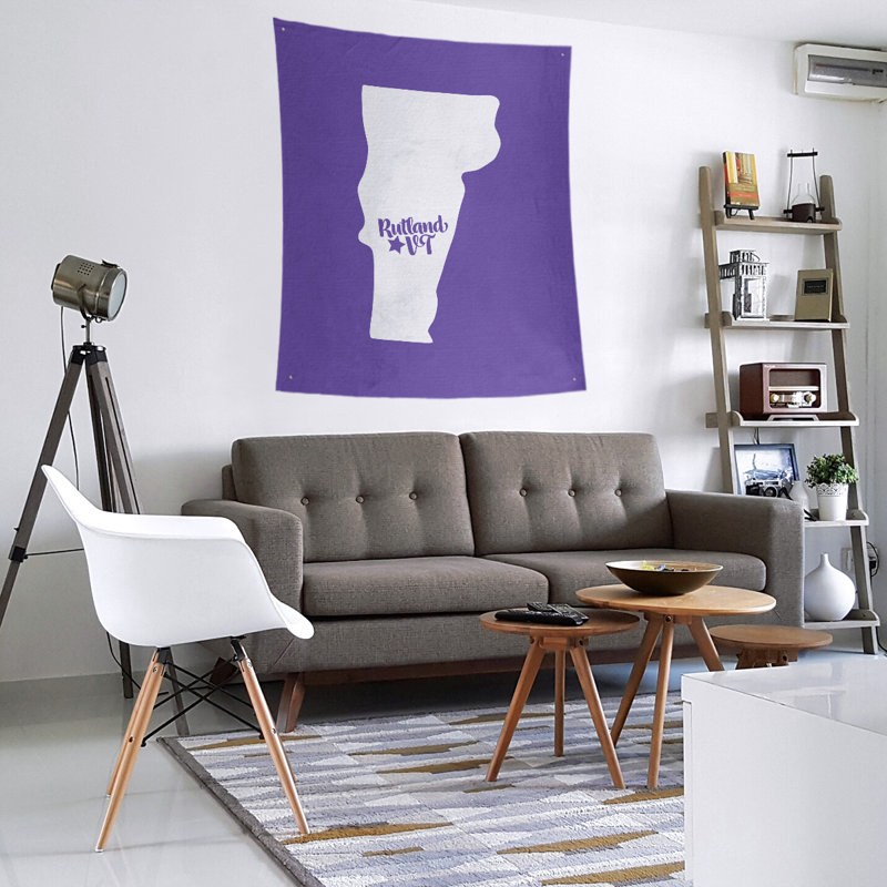 Tapisserie murale Rutland Vermont, H 104 po x l 88 po, Mauve