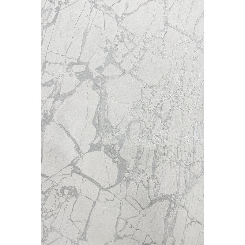 Adalbert Marble, White/Silver