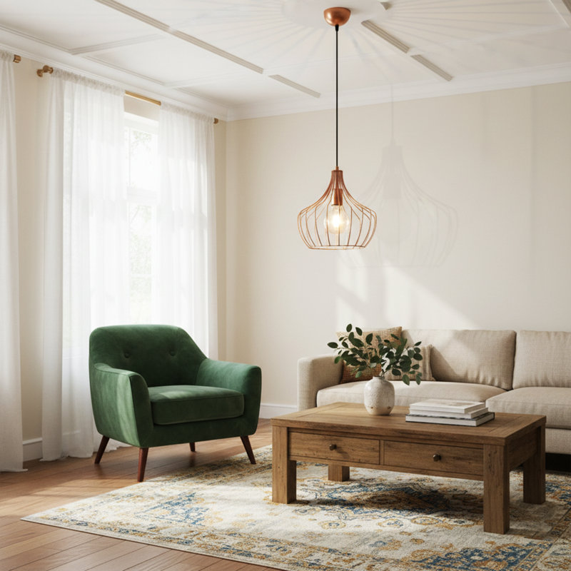 Luminaire suspendu géométrique Radiant, Cuivre
