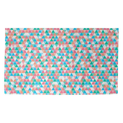 Tapis triangle blue/orange area Avicia
