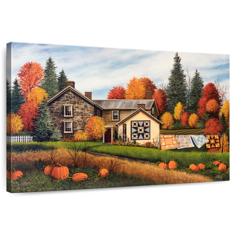 Lilie Pumpkins Fall Quilts, 20" H x 30" W