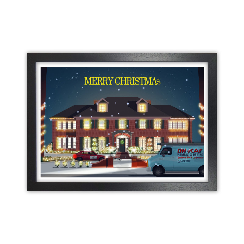 Home Alone by Richard O'Neill - Print, 24cm H x 34cm W x 3cm D, Black Framed