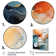 Teal Orange Bold Abstract Flow Collage II - Abstract Collages Canvas Print