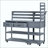 Kitchen Island Solid Wood Kitchen Cart With Stainless Table Top, Garden Potting Bench With Raised Shelf And Drawers, Grill Prep Table For BBQ, Party-514131794