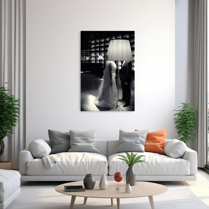 Romantic Wedding Lamp Dramatic Elegant Modern Wall Art Print by Rockas Kane - Print, 152.4cm H x 101.6cm W