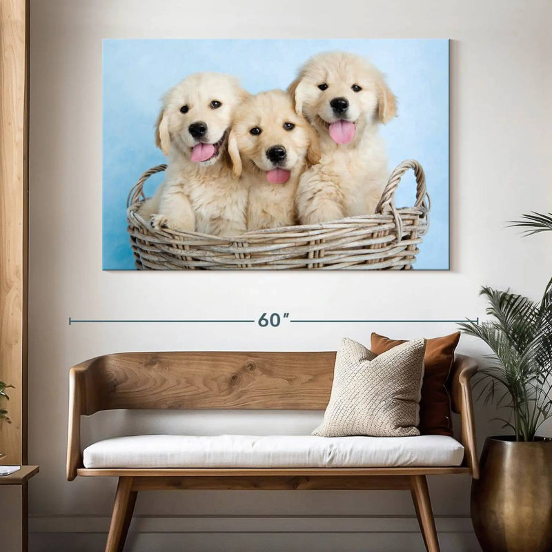 Brampt Buffy Biskit And Beau, 34" H x 51" W