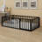 Metal Floor Bed Frame With Fence And Door-1376583660