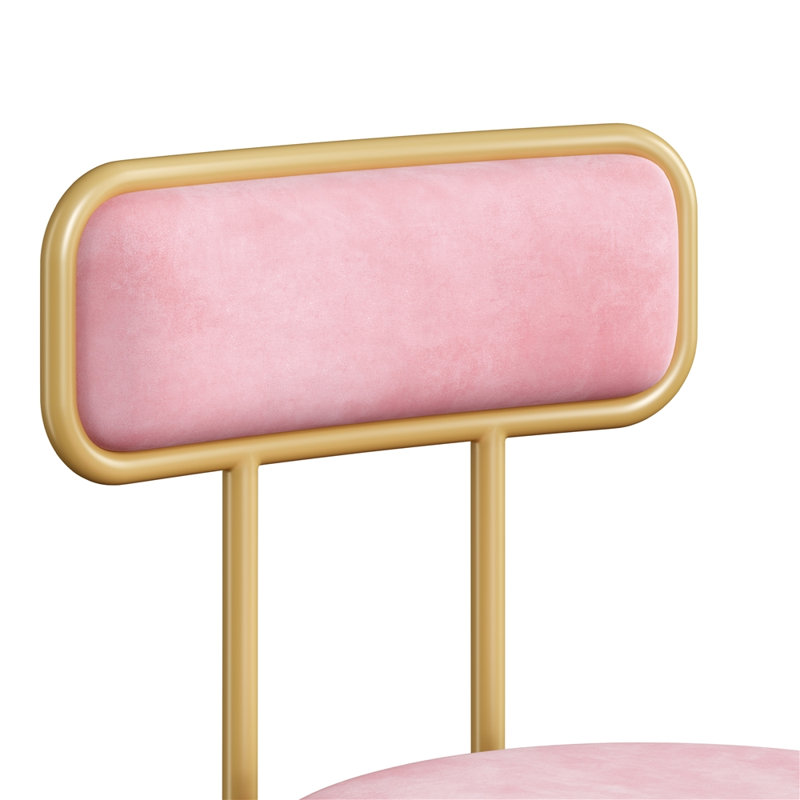 Tabouret de comptoir 26 po Lovette, Rose