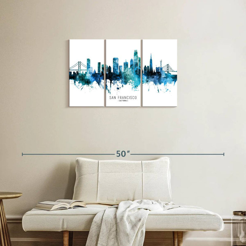 Sireci San Francisco California Skyline III, 20" H x 33" W