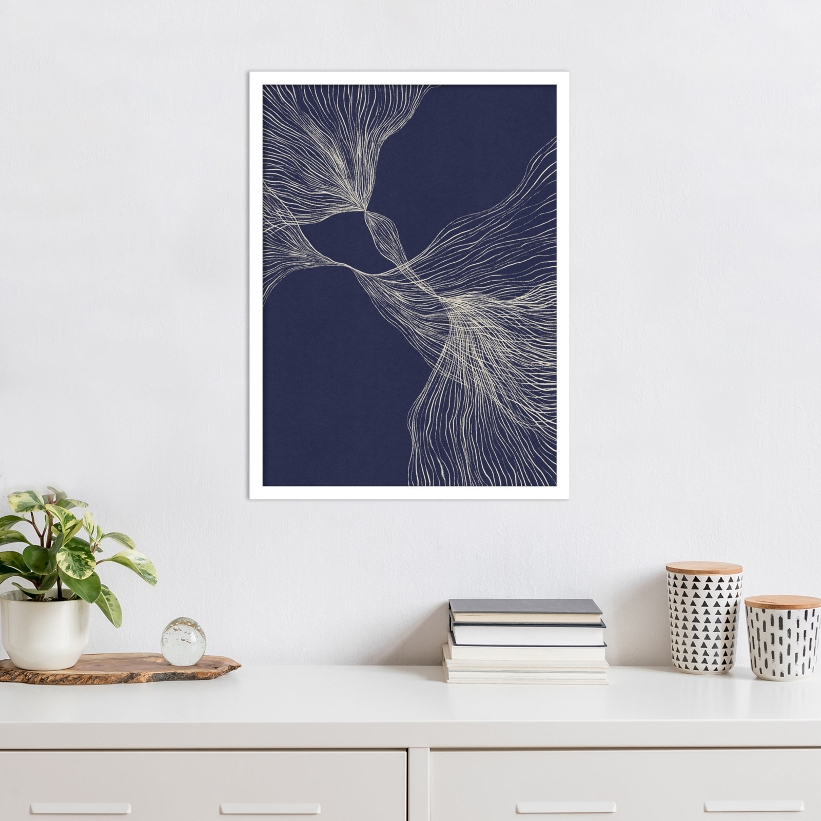 Interaction 1 by Alisa Galitsyna, White, 25" H x 19" W x 1" D