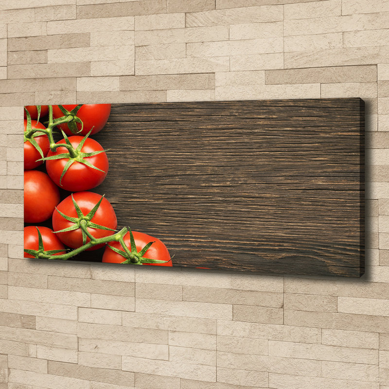Tomatoes On Wood - Wrapped Canvas Print