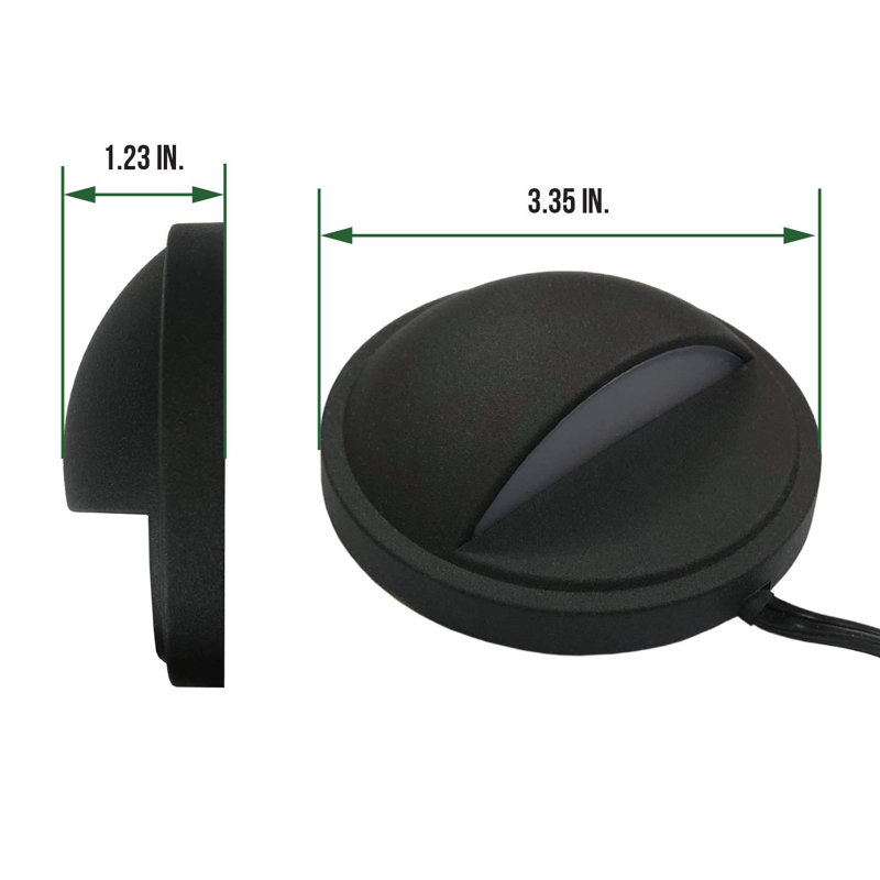 Paquet de 12 lumières DEL noires à basse tension intégrées