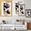 Fleur de dahlia mauve sur peinture abstraite I - impression sur toile-2128236992-2128236993