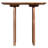 Solid Acacia Wood Oval End Table, Double Pedestal Base Side Table, Brown