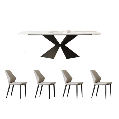 Dining Table with Carbon Steel Frame