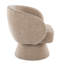 Swivel Accent Chair In Grey Fabric-1209284965