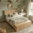 Wood Storage Platform Bed with 2 Drawers and 2 Footboard Storage Compartments-125974007-125974006