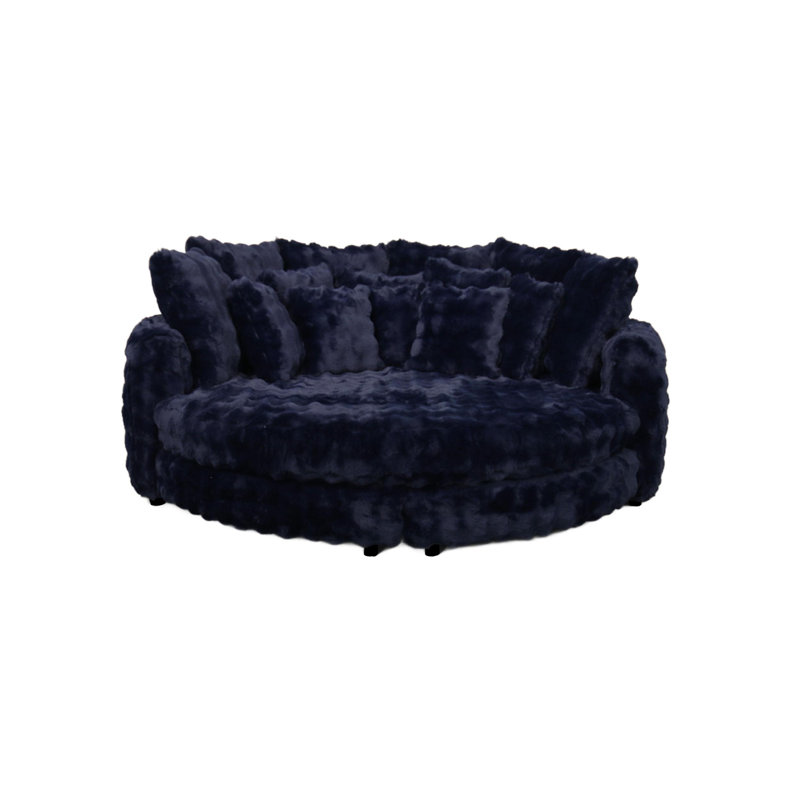 850 Cuddler, Imitation fourrure bleu foncé