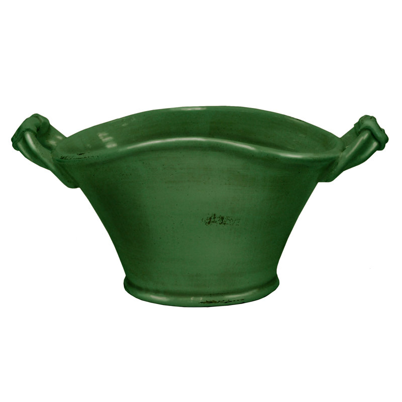 Pot à fleurs en terre cuite Alaylah, Vert