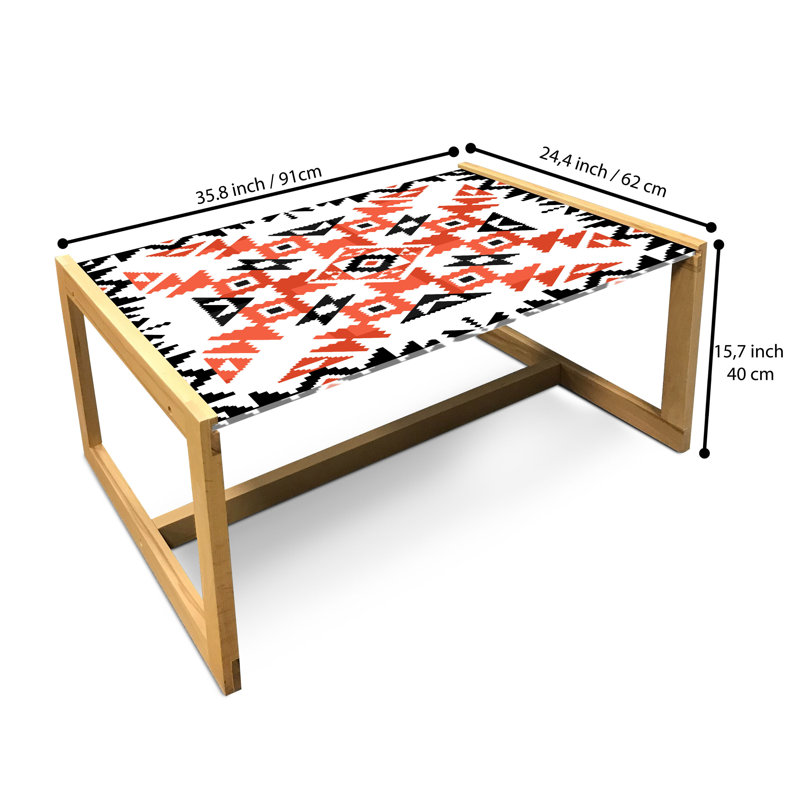 Table basse East Urban Home, H 15,75 po x L 35,83 po x l 24,4 po