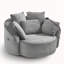 Fauteuil demi-tonneau pivotant à 360 °-1749952544