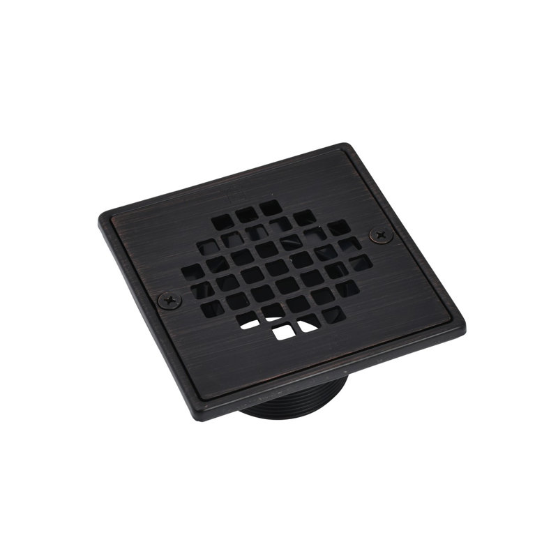 Drain de douche en plastique avec bouchon à visser en plastique ABS, Bronze huilé