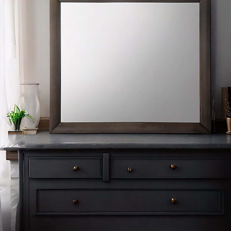 Miroir Ireland, Gris, Rectangulaire, 35 po x 39 po