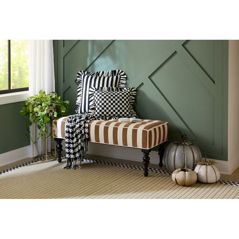 Courtly Check Ruffle Lumbar Pillow