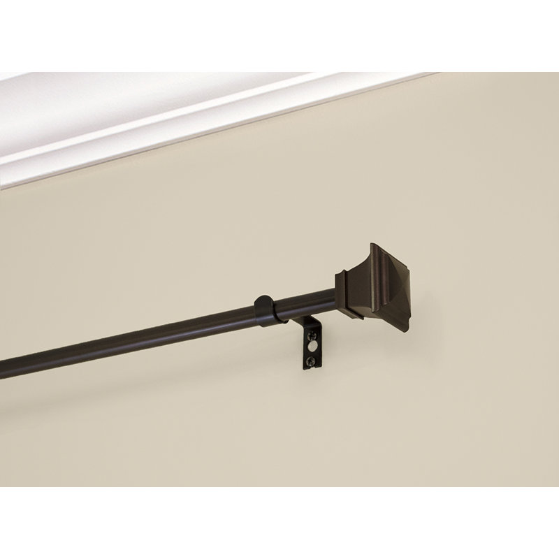 Lumino Murray Single Rod Set, 5/8" Diameter, 0.625" H x 48" W x 0.625" D, Medium Bronze