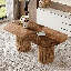 Ensemble de table de salle à manger de style Mid-Century avec table rectangulaire en MDF et chaises en métal pour la salle à manger et la cuisine-132281824