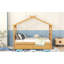 Lit simple en bois avec tiroirs