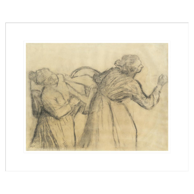 Laundress Carrying Linen par Edgar Degas, impression giclée sur cadre, H 17,75 po x l 21,59 po