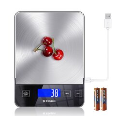 Digital Kitchen Scale USB Rechargeable Food Scale Precise Graduation  Waterproof