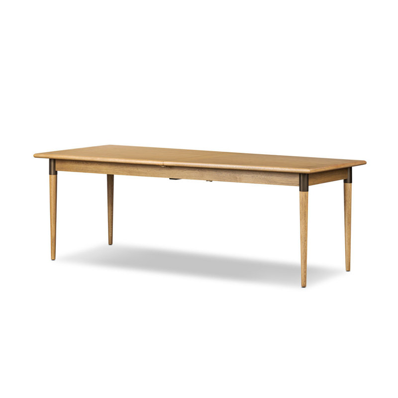 Harper Solid Wood Dining Table, Fawn Oak
