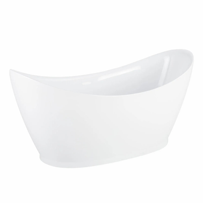 69" Torben Acrylic Freestanding Soaking Bathtub, White