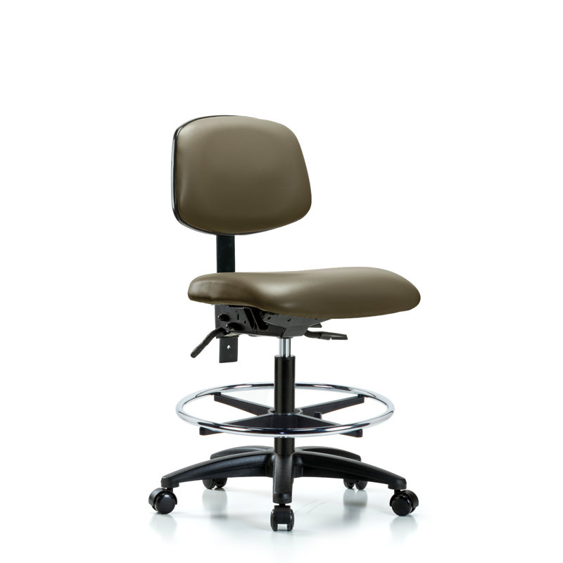 Chaise de travail Kyis, Non, Taupe, Roulettes