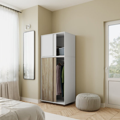 4 Door Solid Wood Wardrobe