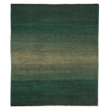 Twilight Wool Ombre Area Rug in Green/Ivory
