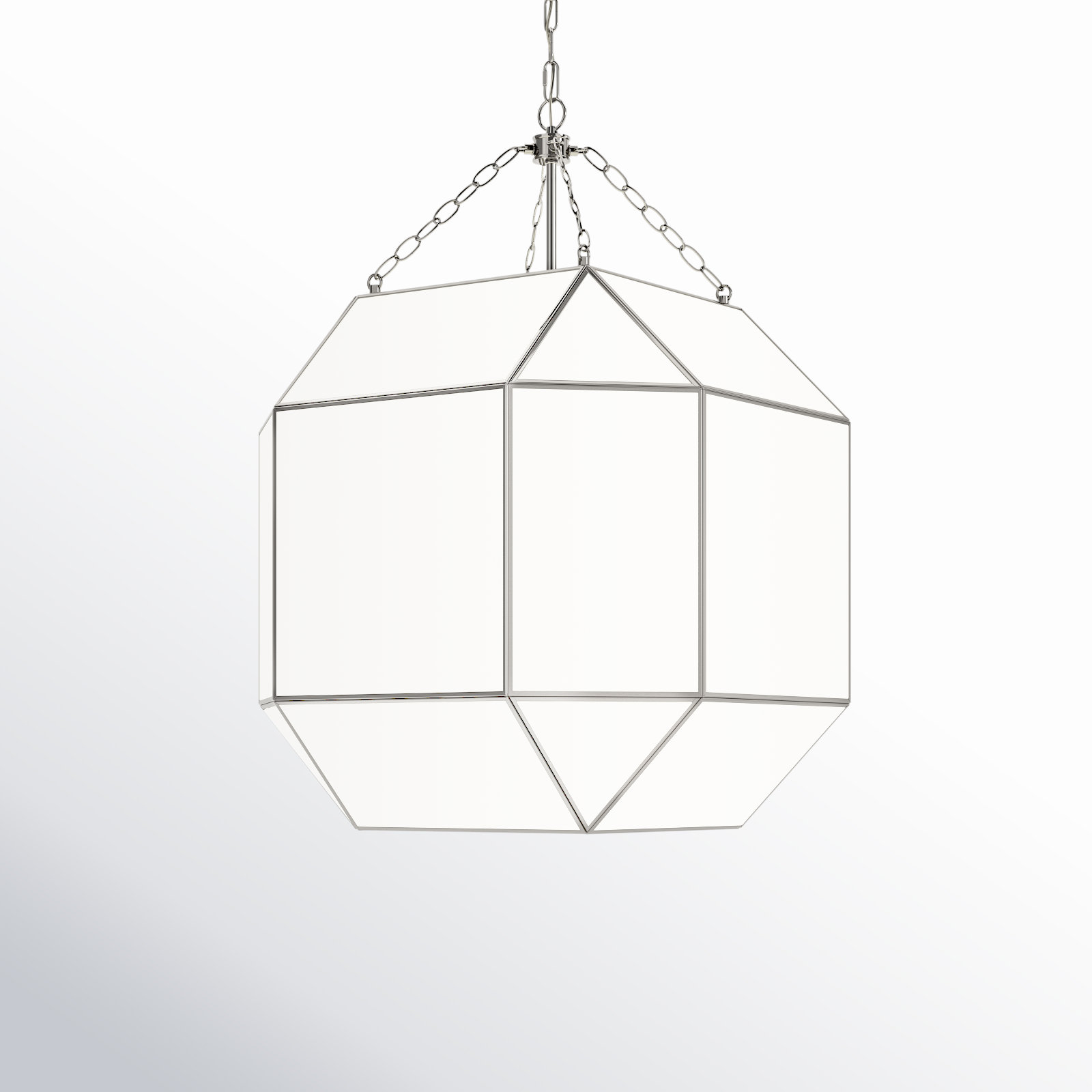 Reid 4 Light Glass Dimmable Pendant, No, Brushed Nickel