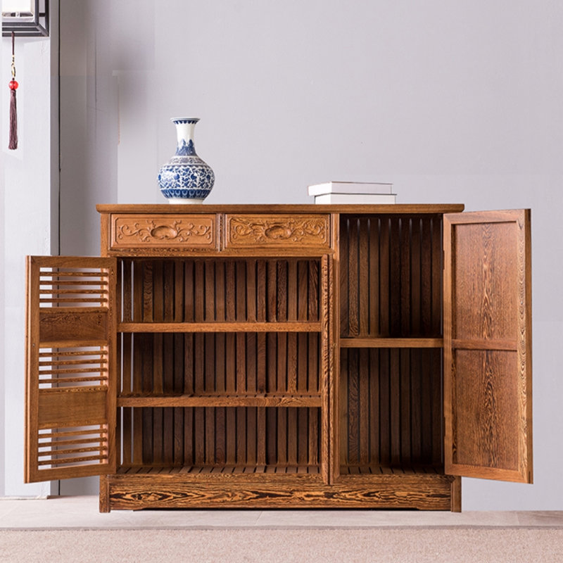Chinese Storage Solid Wood Porch Cabinet Solid Wood Accent Cabinet