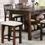 Sièges de comptoir en bois massif rustique (2 pièces), coussin en tissu beige, chaises de salle à manger (2), siège, idéal pour