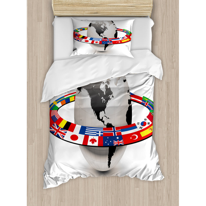 World Modern & Contemporary Duvet Cover, Twin